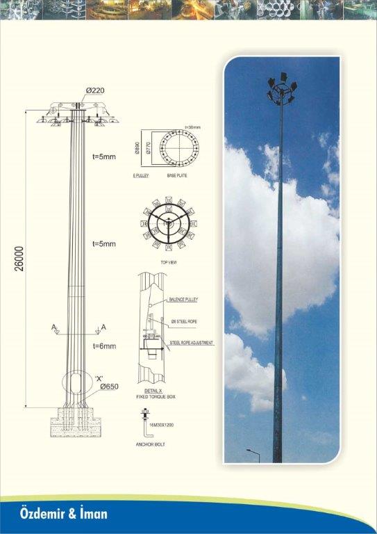 26 m Lighting Pole