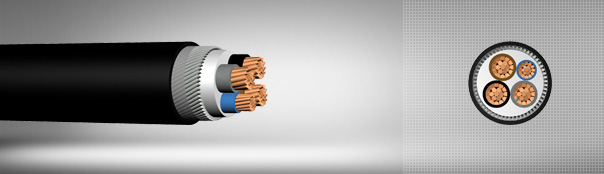 0.6/1 kV XLPE Insulated, Round Steel Wire Armoured, Multi-Core Cables With Copper Conductor