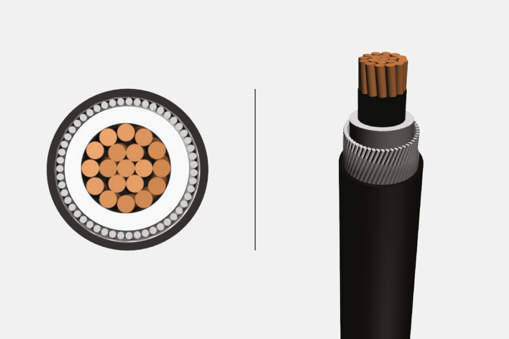 0.6/1 kV XLPE Insulated, Round Aluminium Wire Armoured, Single Core Cables With Copper Conductor