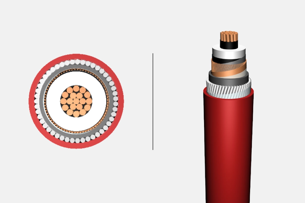 18/30 kV or 19/33 XLPE Insulated, Round Aluminium Wire Armoured, Single Core Cables With Copper Conductor