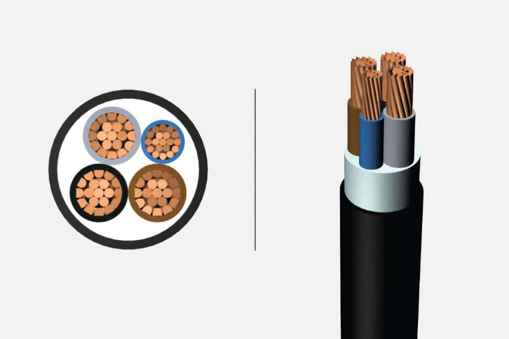 0.6/1 kV PVC Insulated, Multi-Core Cables With Copper Conductor